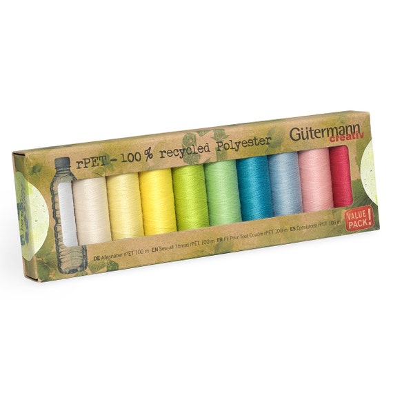 Recycled Polyester / rPET Sewing Thread - 100m - Various Colours Recycled Polyester / rPET Sewing Thread - 100m - Various Colours