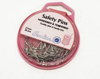 Hemline Safety Pins 27mm 36 pcs