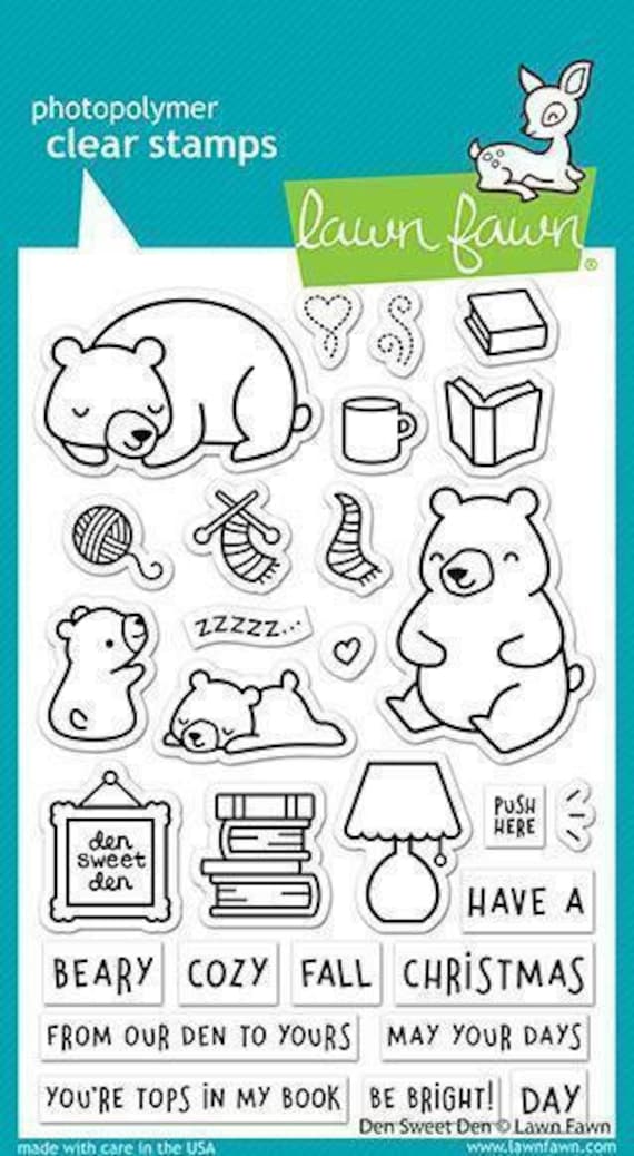 Lawn Fawn LF1216 Timbri Trasparenti Natale – Albero, Scoiattolo, Cervo – Set Scrapbooking E Biglietti Fai Da Te - 5