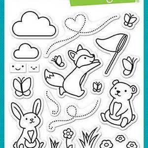 Lawn Fawn Butterfly Kisses 4x6 Clear Stamp Set