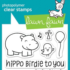 Lawn Fawn Year Four 2x3 Clear Stamp Set