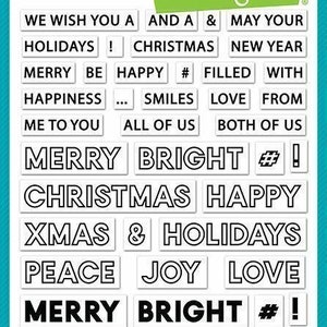 Lawn Fawn Offset Sayings: Christmas 4x6 Clear Stamp Set