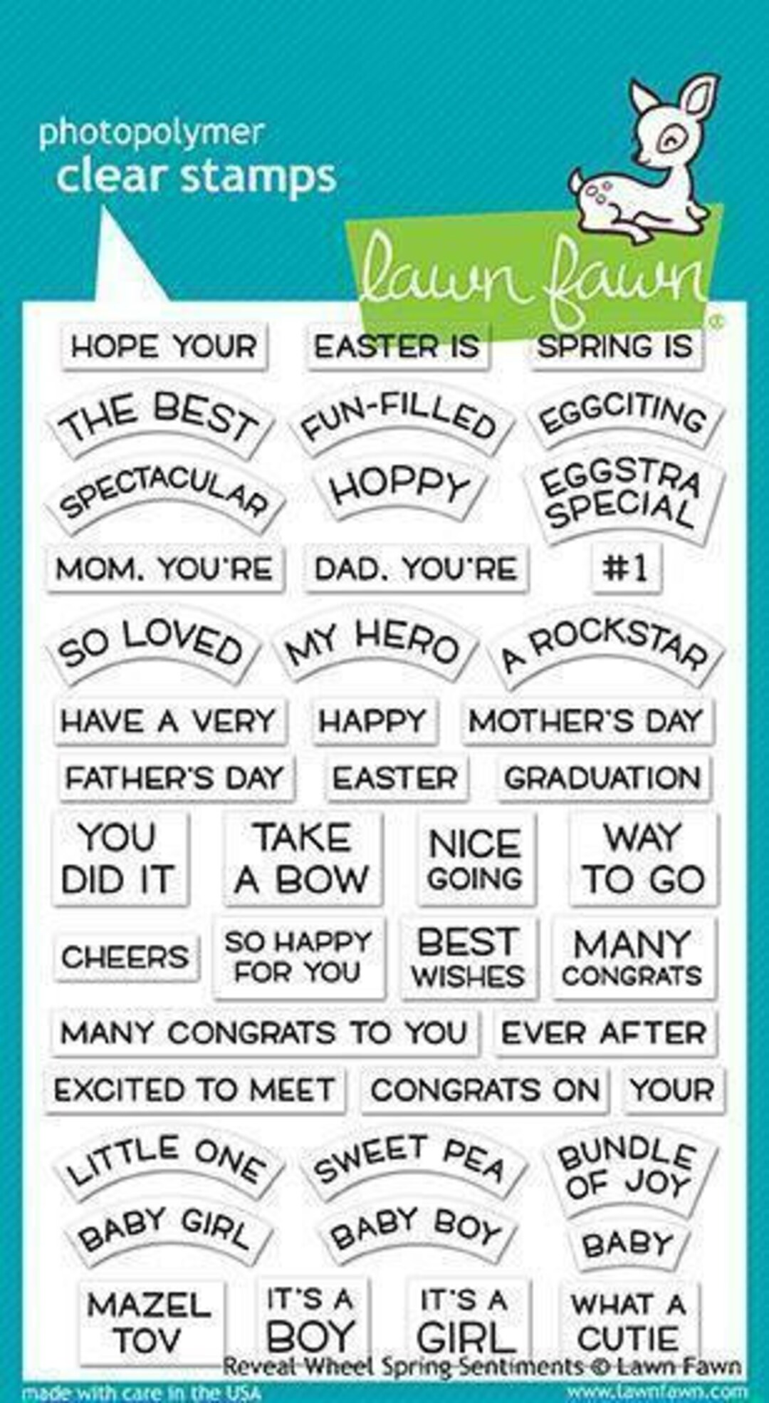 Lawn Fawn Reveal Wheel Spring Sentiments 4x6 Clear Stamp Set - Etsy