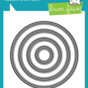 Lawn Fawn Large Stitched Circle Stackables Custom Craft Dies