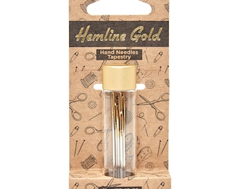 Hemline Gold - Agujas para coser a mano tipo tapiz - Tallas 18-22