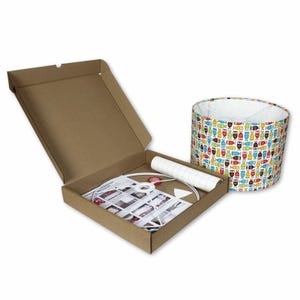 Lampshade Making Kits - Make Your Own Lampshades - 15cm 20cm 30cm 35cm 40cm 45cm 70cm Diameter Drum Kits, Candle Clip and Lantern
