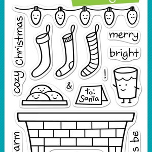 Lawn Fawn Cozy Christmas 4x6 Clear Stamp Set