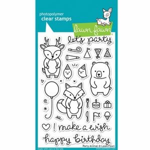 Lawn Fawn Party Animal 4x6 Clear Stamp Set