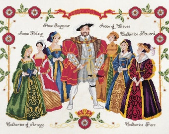 DMC Kit de broderie au point de croix compté Henry VIII et ses épouses