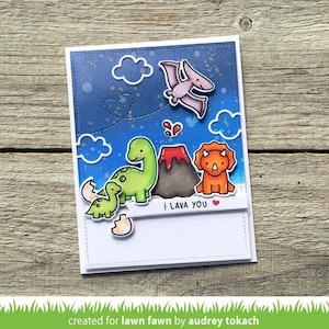 Lawn Fawn Rawrsome 4x6 Clear Stamp Set