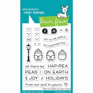 Lawn Fawn Peas On Earth 3x4 Clear Stamp Set