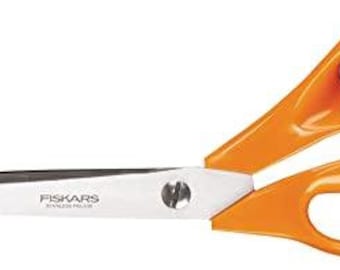 Fiskars Professional Universal Schere 25cm Länge Rechtshänder Edelstahlklinge / Kunststoffgriffe Orange Classic 1005151