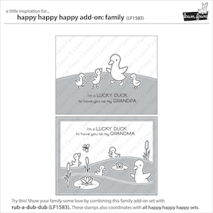 Lawn Fawn Happy Happy Happy Add-on: Family 3x4 Clear Stamp Set
