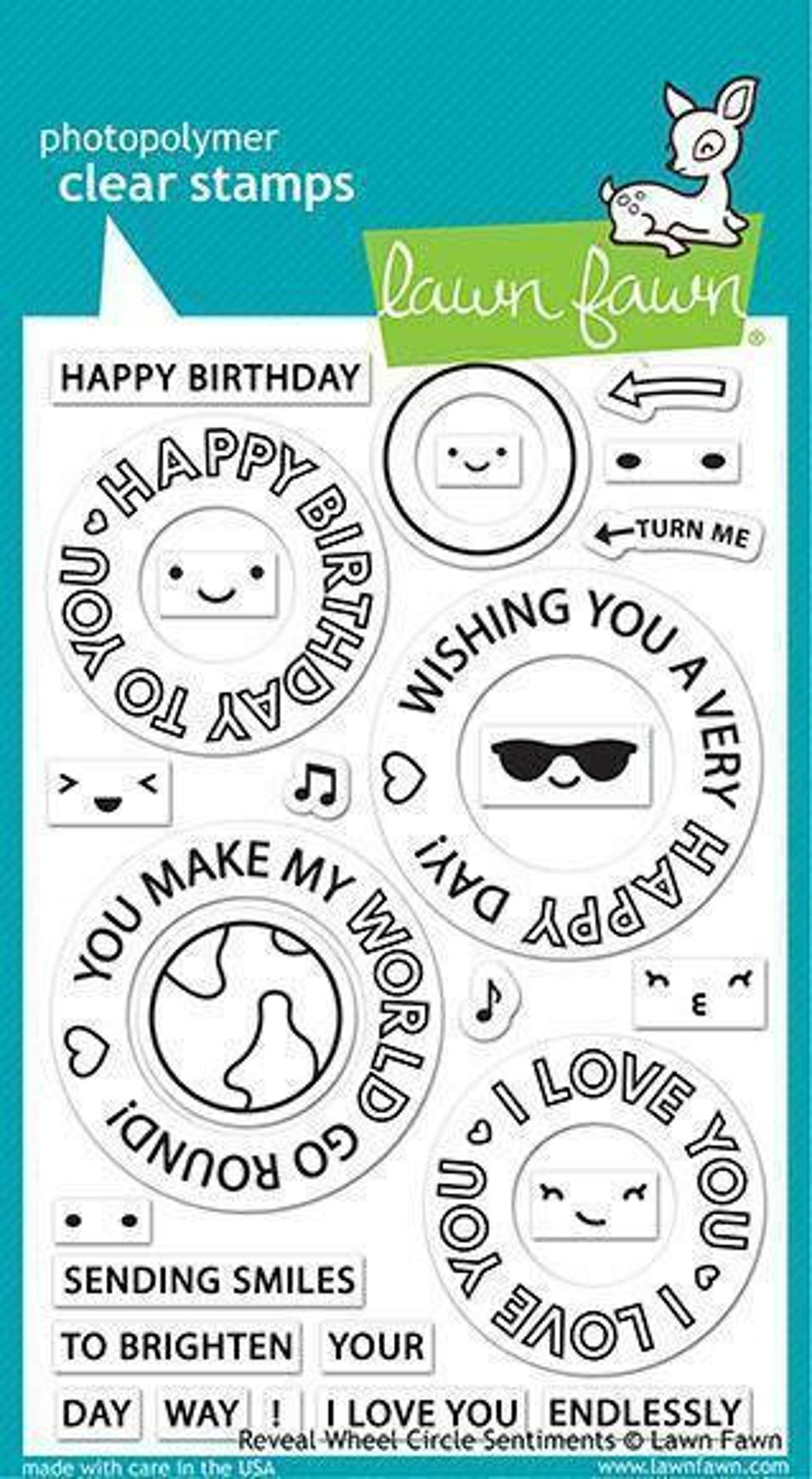 Lawn Fawn Reveal Wheel Circle Sentiments 4x6 Clear Stamp Set - Etsy