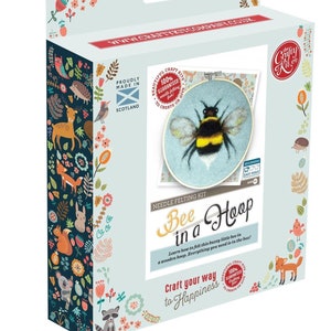 Craft Kit Company Bee In A Hoop Needle Felting Kit