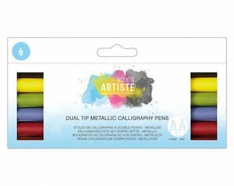 Docrafts Artiste Dual Tip Calligraphy Pens - Multi Coloured