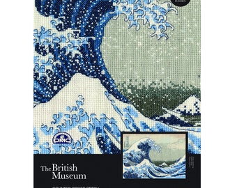 DMC British Museum The Great Wave Counted Cross Stitch Kit