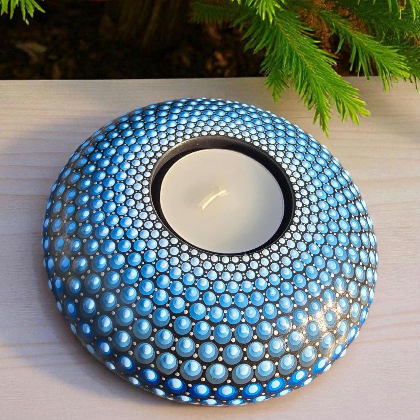 Bougeoir En Terre Cuite Coloris Beige Effet Vieilli H18cm