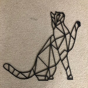 Geometrical Cat wooden