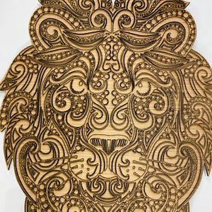 LION WALL DECOR - wood