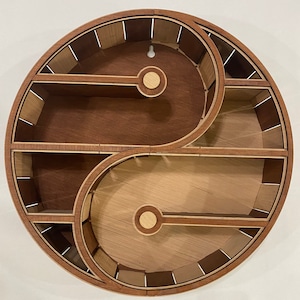 Yin Yang  wooden shelve Wall Art