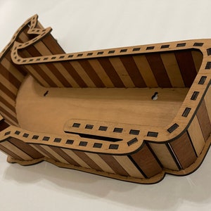 Wooden whale shelf for wall