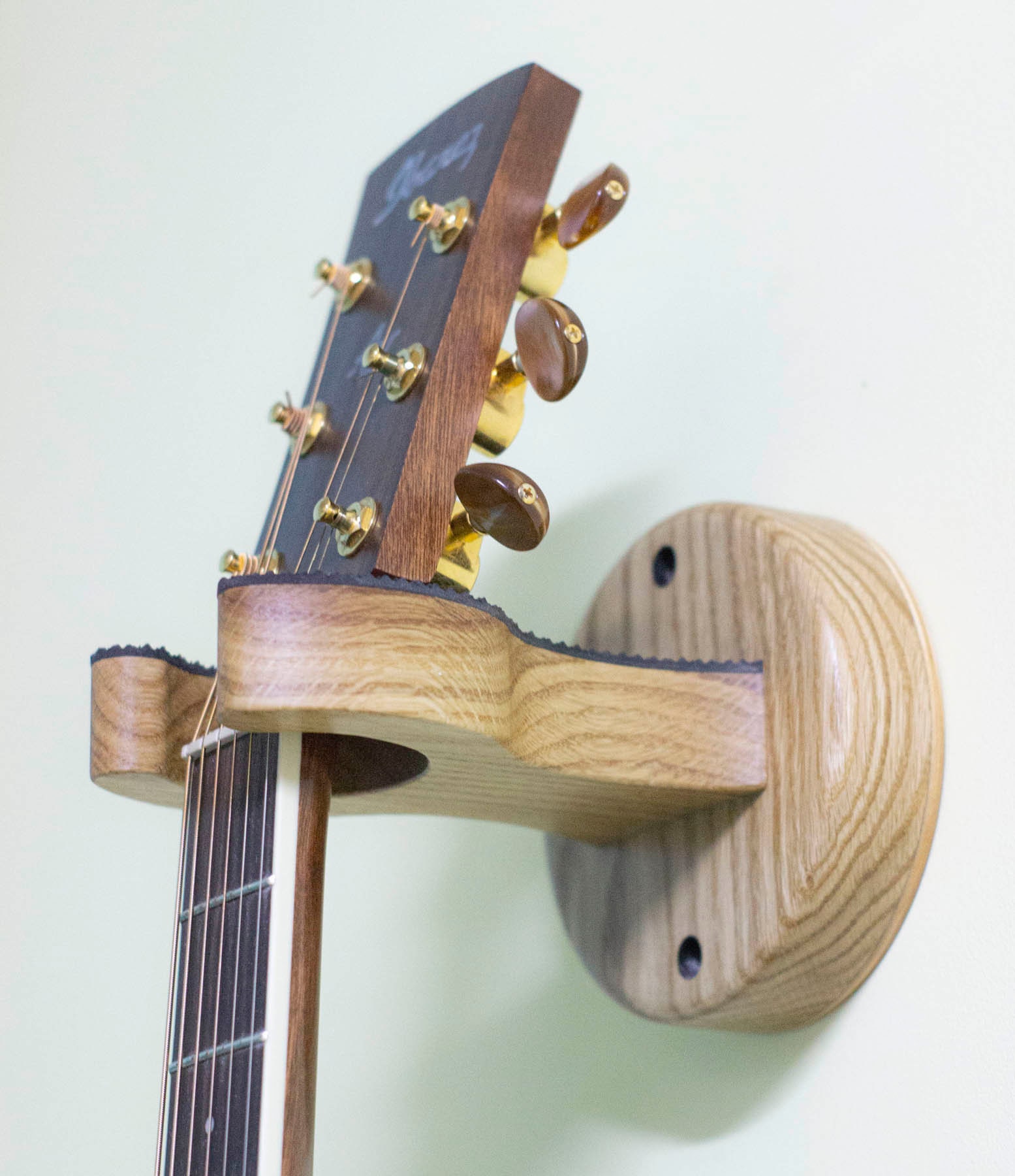 Acoustic Guitar Wall Mount Hanger Made of Oak Etsy Australia