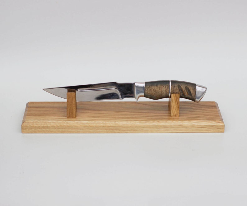 Universal knife holder display stand made of oak wood Etsy