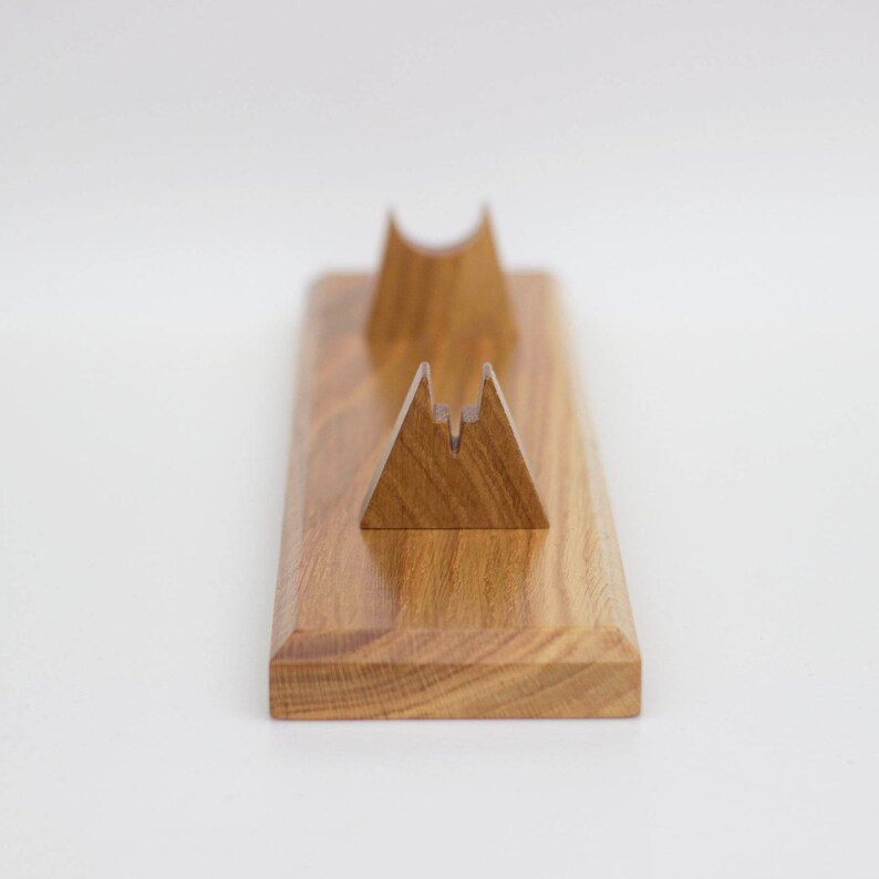 Universal knife holder display stand made of oak wood Etsy
