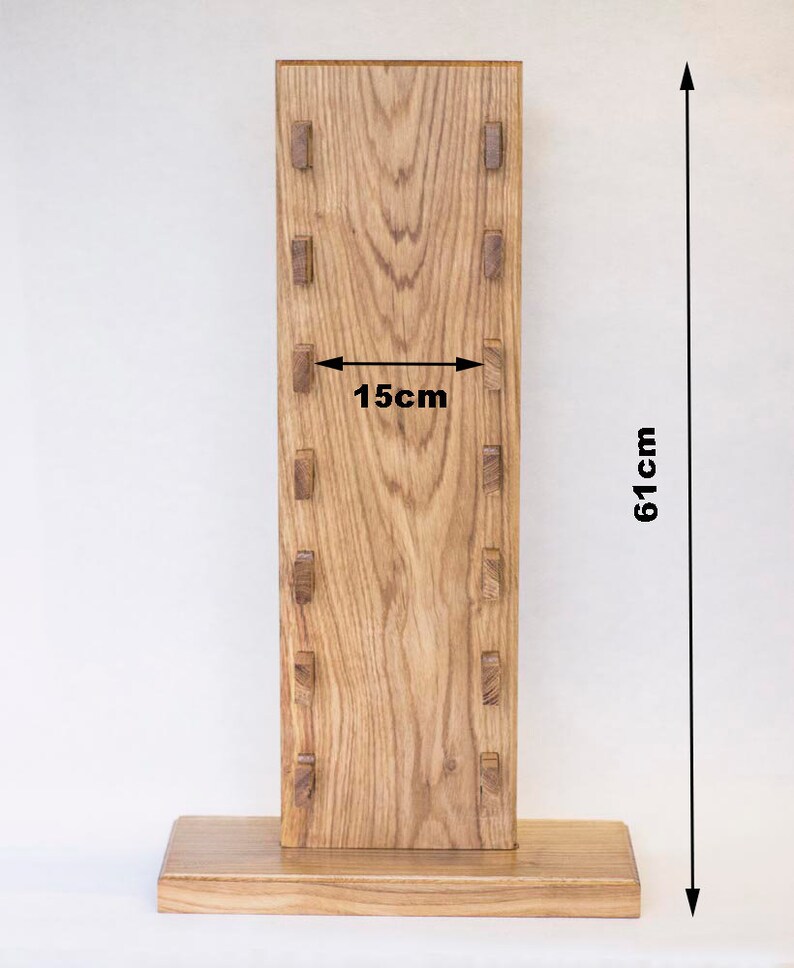 Wooden double sided knife display stand for 14 knives Etsy