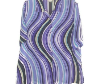 plus size sheer button down blouse