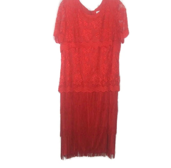 tarik ediz red lace dress Tarik Ediz 98221 main image 0