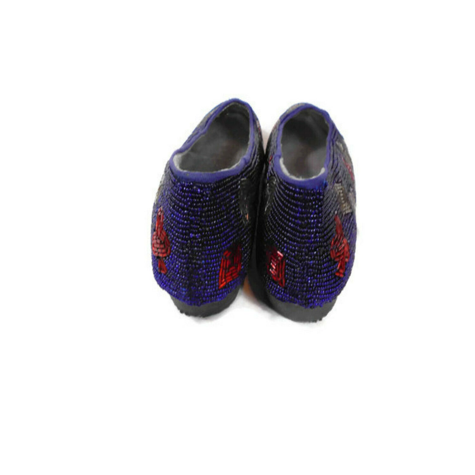 1992 beaded card suit ballet flats colorworks