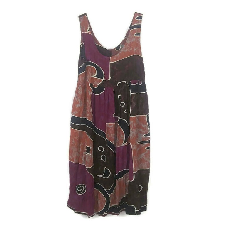 1980/'s A World Apart Print Pattern Button Front Midi Dress Women/'s Plus Size 2X