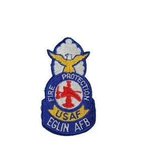 Vintage Vietnam Era USAF Fire Protection Elgin AFB Sew On Patch