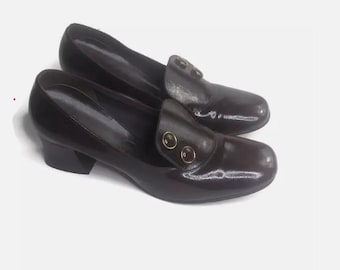 Vintage des années 1960 Mod Fair Sets The Young Idea Pilgrim Pumps Womens Taille 7 M