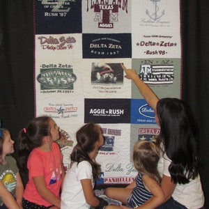 Sorority~Fraternity~School~University~College~Memory Quilt~T-Shirts Alpha Beta Gamma Zeta Xi Omega Delta Chi Omicron Mu Tau Pi Psi Nu Phi