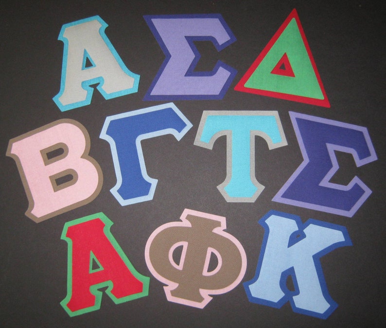 Custom-cut Letters Sigma Tau Beta Alpha Gamma Epsilon Delta Zeta Theta ...
