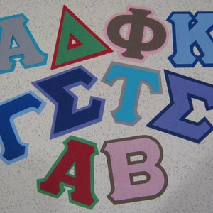 Custom-cut Letters Sigma Tau Beta Alpha Gamma Epsilon Delta Zeta Theta ...