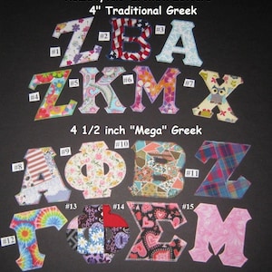 Applique Patches gamma alpha epsilon zeta theta kappa lambda mu nu xi omicron pi rho sigma phi chi omega delta tau beta psi upsilon eta iota