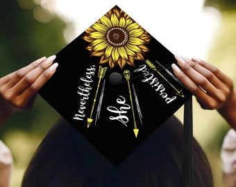 Nevertheless, She Persisted Graduation Cap Topper