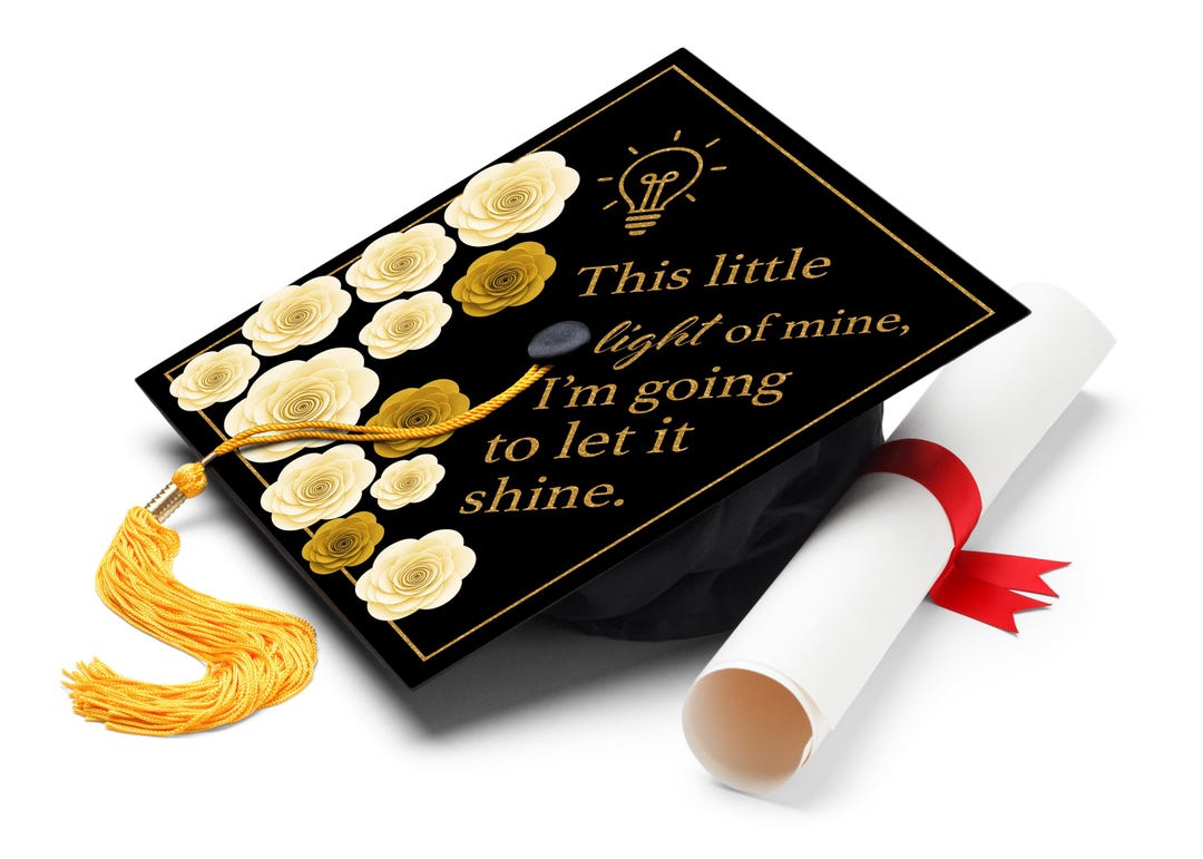 This Little Light of Mine Graduation Cap Topper - Etsy