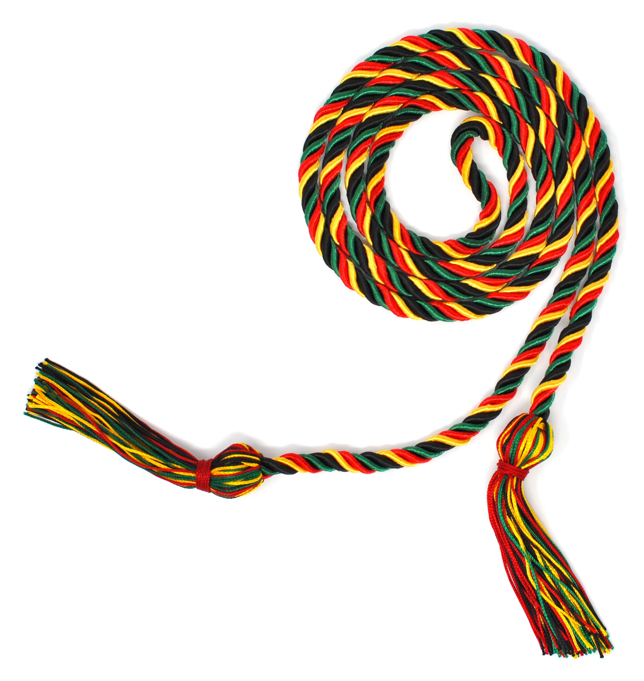 Kente Colors Matching Graduation ‘Overcomer’ Honor Cord