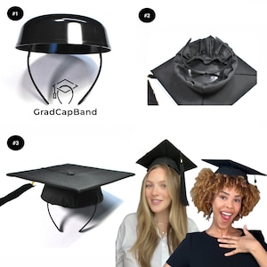 GradCapBand Deluxe Shaper Insert Secures Your Graduation Cap. Don't Change Your Hair. Upgrade Your Cap image 1