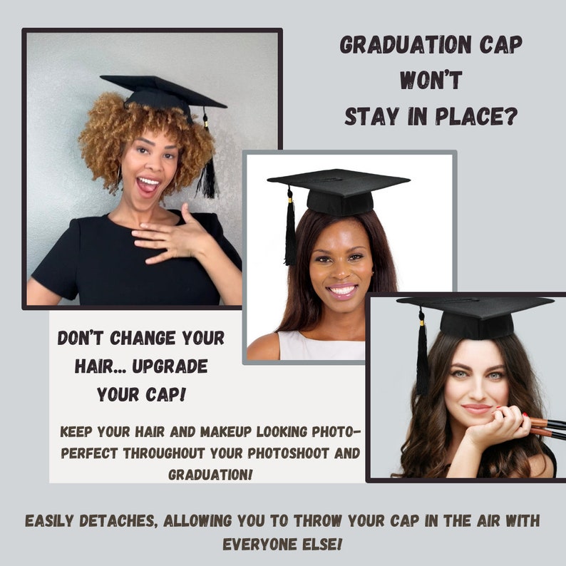 GradCapBand Deluxe Shaper Insert Secures Your Graduation Cap. Don't Change Your Hair. Upgrade Your Cap image 2