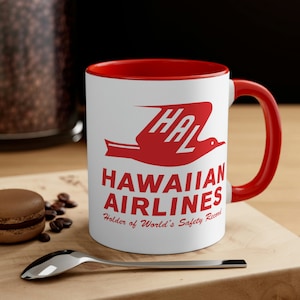 Get Your Aloha Fix with our Hawaiian Airlines Mug - Iconic Logo and Island-Inspired Design on Durable Ceramic - Perfect for Everyday Use!