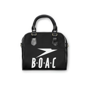 Retro BOAC British Airways Shoulder, Bowling Bag Style Handbag.