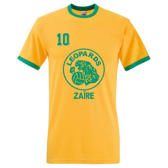 Retro Zaire 1974 World Cup Soccer Style Shirt With Number 10