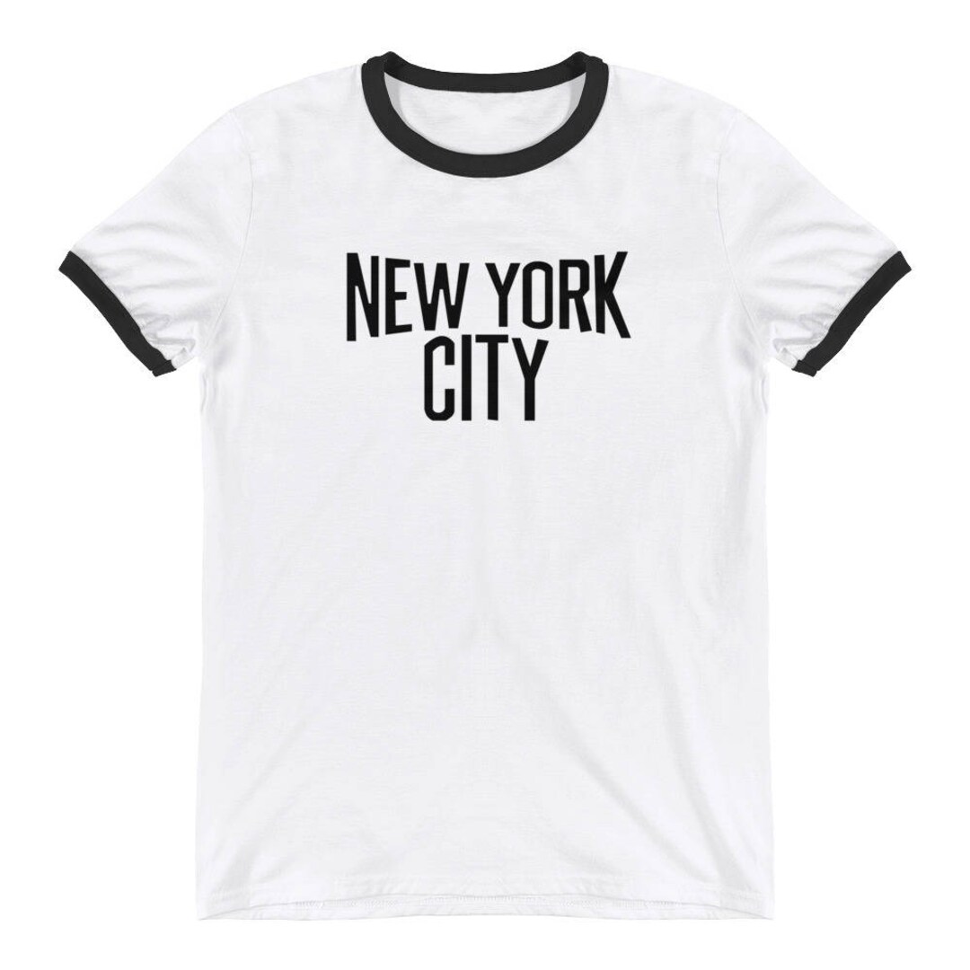 New York City As Worn By John Lennon – Men's Ringer T-Shirt, Fruit Of The Loom, Short Sleeve