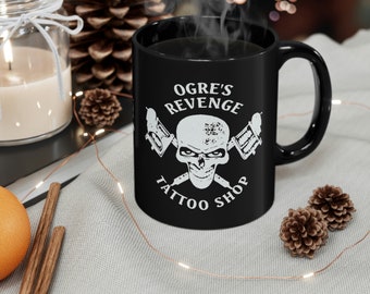 Ogres Revenge 11oz Black Mug -Brand Worn By David Beckham Biker, Grunge Style - EXCLUSIVE TO ETSY - Official Ogres Revenge Merchandise